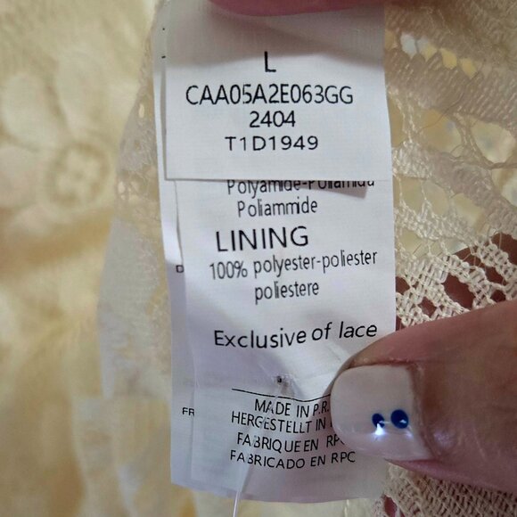 CUPSHE Women's Lace Spaghetti Strapped Flowy Maxi Dress with Tassels NWT –Beige - Picture 5 of 8